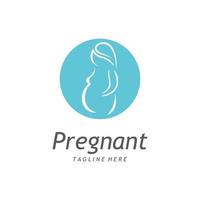 Pregnant template vector icon