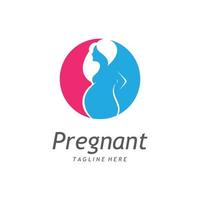 Pregnant template vector icon