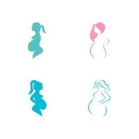 Pregnant template vector icon