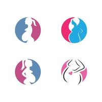 Pregnant template vector icon