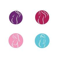 Pregnant template vector icon