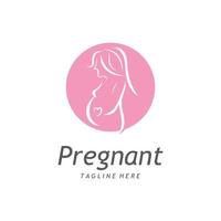 Pregnant template vector icon