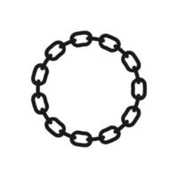 chain link circular border vector