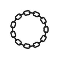 chain link circular border vector