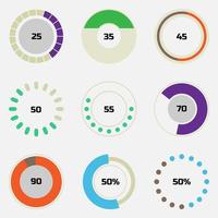 Infographic and download set vector