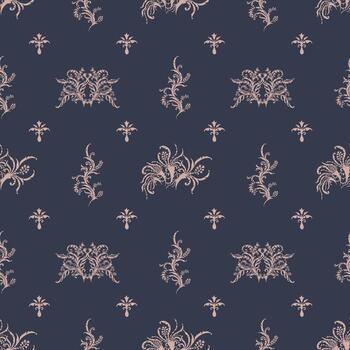 Damask seamless pattern element vector