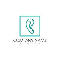 Hearing Logo Template vector