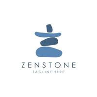 Balanced zen stone logo template vector