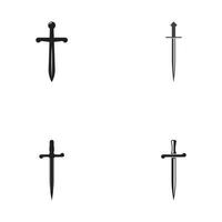 sword logo design set. vector