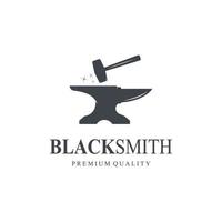 Blacksmith logo design vector