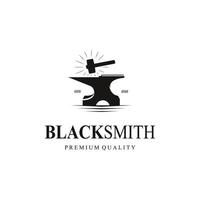 Blacksmith logo design vector