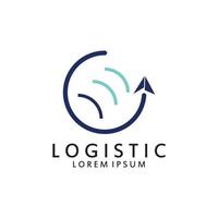 Logistic logo for Business and Company. Vector template design for delivery service.