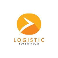 Logistic logo for Business and Company. Vector template design for delivery service.