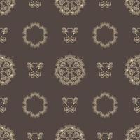 Damask seamless pattern element vector. vector