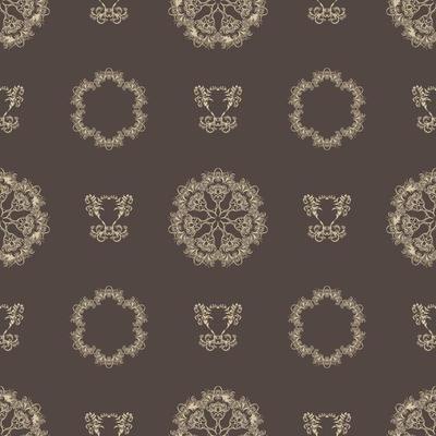 Damask seamless pattern element vector.