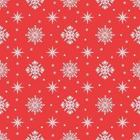 Holiday seamless pattern, Merry Christmas and Happy New Year background with snowflakes. vector