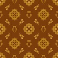 Elegant curly endless pattern, seamless Damask, vector illustration.
