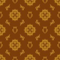 Elegant curly endless pattern, seamless Damask, vector illustration.