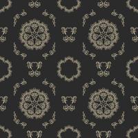Seamless black and white damask wallpaper. vector