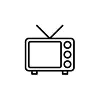 televisión icono vector