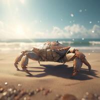 Horned crab perfect macro details. Created with . photo