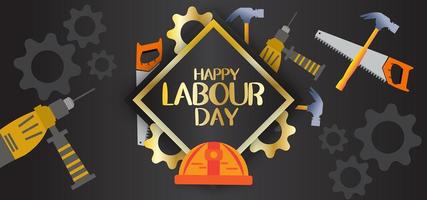 Happy Labor Day. 1st May International labour day Poster or Banner. photo