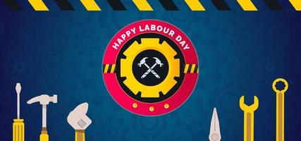 Happy Labor Day. 1st May International labour day Poster or Banner. photo