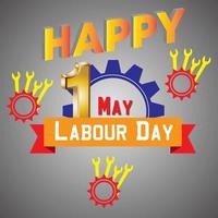 Happy Labor Day. 1st May International labour day Poster or Banner. photo
