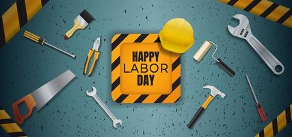 Happy Labor Day. 1st May International labour day Poster or Banner. photo