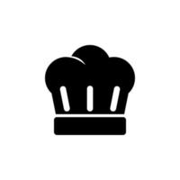 icono de vector de sombrero de chef