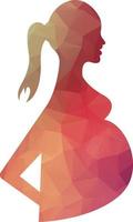 Pregnant woman logo. pregnant women vector icon template.