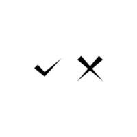 check and cross mark icon vector