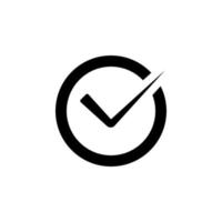 Circle tick mark approved Icon Vector Illustration