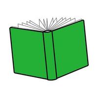 Open book, cover. Doodle style icon. vector