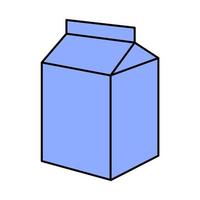 Package of milk, juice. Doodle style icon. vector