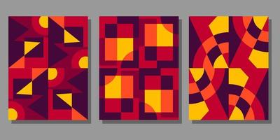 Abstract Bauhaus geometric pattern background vector. vector