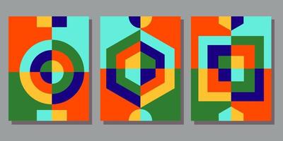 Abstract Bauhaus geometric pattern background vector. vector