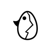animal Pato con huevo único sencillo logo vector
