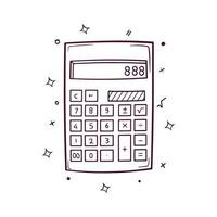 hand drawn calculator vector illustration