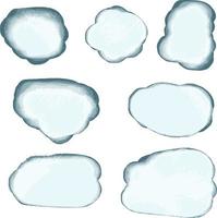 Set of abstract watercolor stains vector