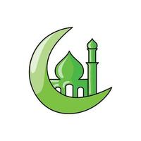 Mosque islamic isolated vector design