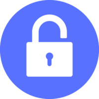 Padlock icon in flat style clip art png