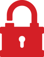 Padlock icon in flat style clip art png