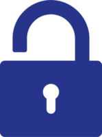 Padlock icon in flat style clip art png