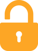 Padlock icon in flat style clip art png