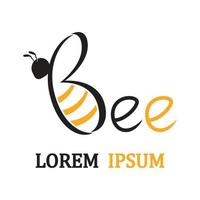 icono de diseño de ilustraciones de logotipo de abeja vector