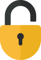 Padlock icon in flat style clip art png