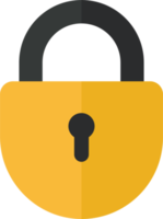 Padlock icon in flat style clip art png