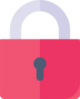 Padlock icon in flat style clip art png
