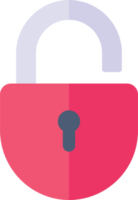 Padlock icon in flat style clip art png